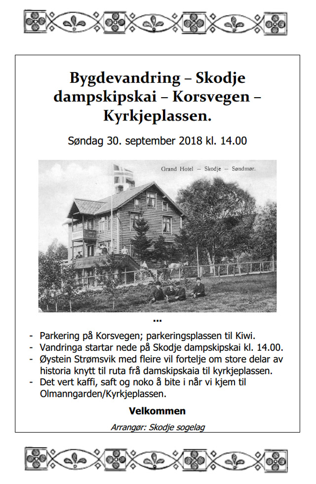 Bygdevandring Korsvegen 30 september 2018