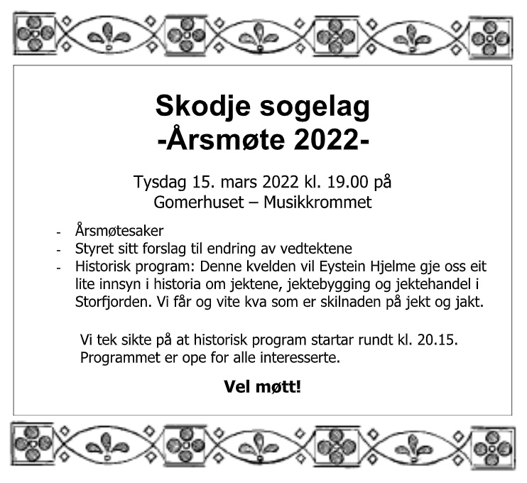 Sogelaget aarsmoete 2022