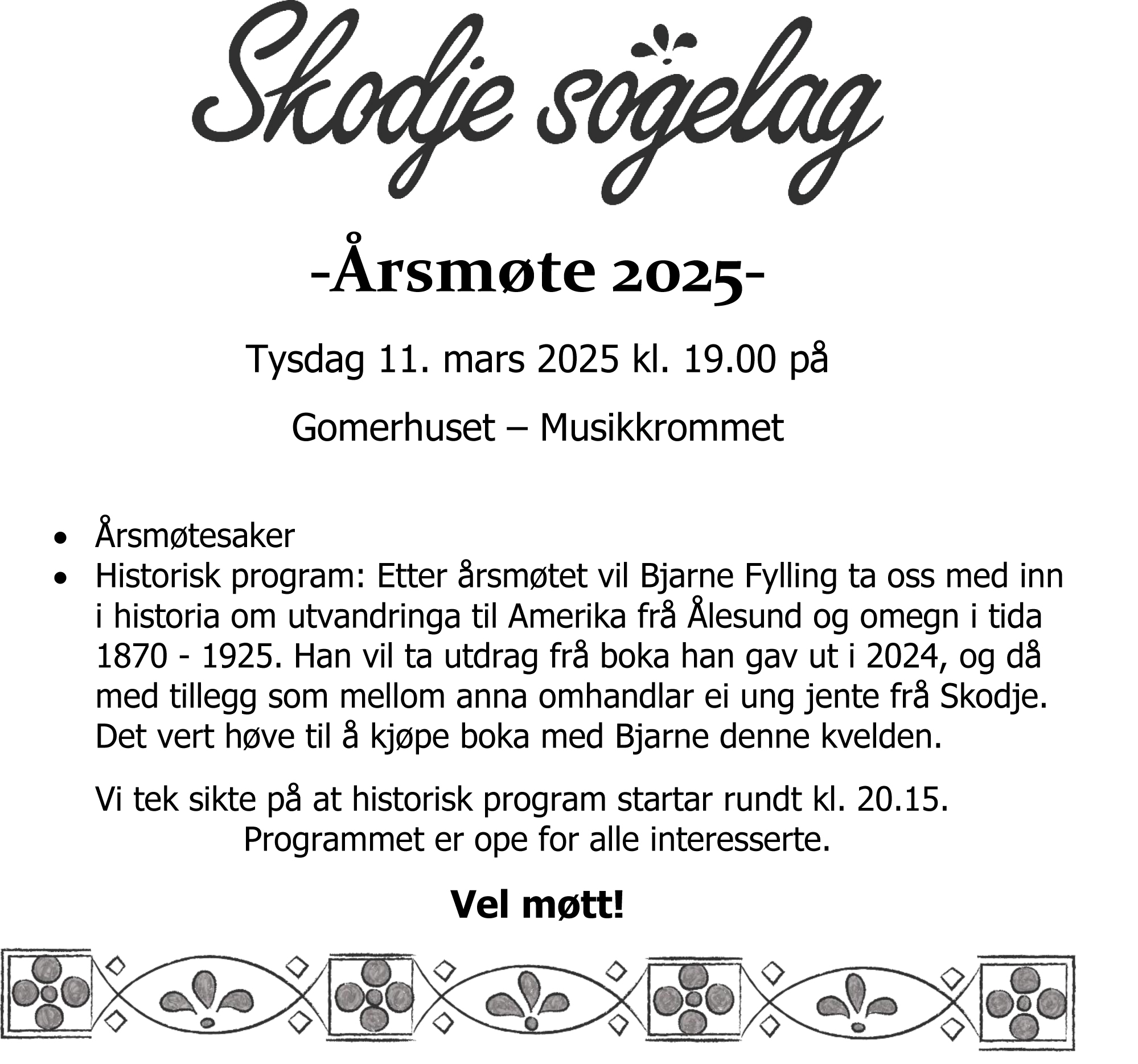 Årsmøte 2025 annonse